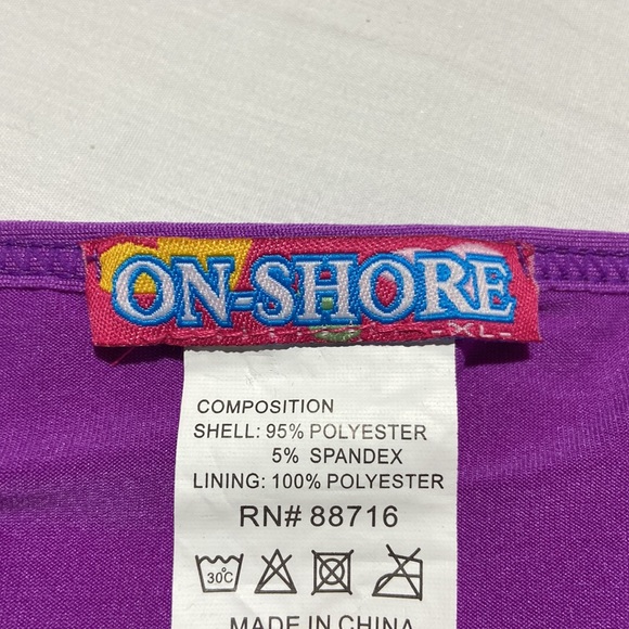 On Shore Triangle Sting Bikini. Size X Large. NWT. Purple. Both Top and Bottom. - Picture 5 of 7